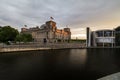 12.7.2018 BERLIN, GERMANY: Panoramic view of famous Reichstag building, seat of the German Parliament (Deutscher Bundestag), with Royalty Free Stock Photo