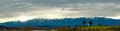 Panoramic view of the famous Romanian mountains Royalty Free Stock Photo