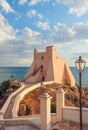 Panoramic view of Faros Sperlonga and beautiful sky Royalty Free Stock Photo