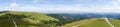 Panoramic view from the Feldberg tower down into the valley. Feldberg is the highest mountain in the Black Forest. Germany Royalty Free Stock Photo