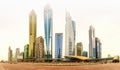 Panoramic view of Financial district, Dubai, UAE