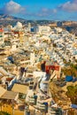 Panoramic view of Fira in Santorini