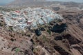 Panoramic view of Fira, Santorini, Greece Royalty Free Stock Photo