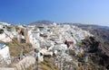 Panoramic view of Fira. Santorini Island, the Cyclades, Greece. Royalty Free Stock Photo