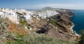 Panoramic view of Fira, Santorini Royalty Free Stock Photo