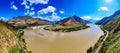 Panoramic view of the First Bend of the Yangtze River Royalty Free Stock Photo