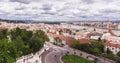 Panoramic view from Fisherman`s Bastion in Budapest city, Hungary Royalty Free Stock Photo