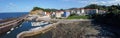 Panoramic view of a fishing village in a town in the Basque country, Armintza Royalty Free Stock Photo