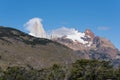 Panoramic view with Fitz Roy Peak in Los Glaciares National Park, Patagonia, Argentina Royalty Free Stock Photo