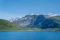 Panoramic view on the fjord near Tromso city Royalty Free Stock Photo