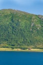 Panoramic view on the fjord near Tromso city Royalty Free Stock Photo