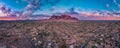 Panoramic view of The Flatirons surrounded by a desert outside of Phoenix, Arizona Royalty Free Stock Photo