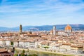 Panoramic view of Florence on a beautiful day, Tuscany, Italy Royalty Free Stock Photo