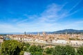 Panoramic view of Florence on a beautiful day, Tuscany, Italy Royalty Free Stock Photo