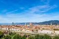 Panoramic view of Florence on a beautiful day, Tuscany, Italy Royalty Free Stock Photo