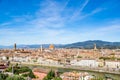 Panoramic view of Florence on a beautiful day, Tuscany, Italy Royalty Free Stock Photo