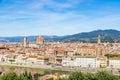 Panoramic view of Florence on a beautiful day, Tuscany, Italy Royalty Free Stock Photo