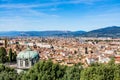 Panoramic view of Florence on a beautiful day, Tuscany, Italy Royalty Free Stock Photo