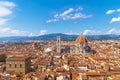 Panoramic view of Florence. Cathedral of Santa Maria del Fiore. Florence, Italy. Royalty Free Stock Photo