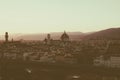 Panoramic view of Florence city from Piazzale Michelangelo Royalty Free Stock Photo