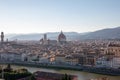 Panoramic view of Florence city from Piazzale Michelangelo Royalty Free Stock Photo