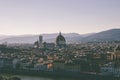 Panoramic view of Florence city from Piazzale Michelangelo Royalty Free Stock Photo