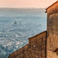 Panoramic view of Florence from Fiesole. Tuscany, Italy Royalty Free Stock Photo
