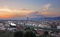 Panoramic view of Florence, italy Royalty Free Stock Photo