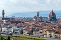 Panoramic view of Florence major monuments - Florence, Tuscany, Italy Royalty Free Stock Photo