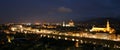 Panoramic view of Florence at night