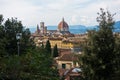 Panoramic view of Florence with Palazzo Vecchio, Santa Maria del Fiore cathedral and other landmarks, Tuscany Royalty Free Stock Photo