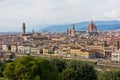 Panoramic view of Florence with Palazzo Vecchio, Santa Maria del Fiore cathedral and other landmarks, Tuscany Royalty Free Stock Photo