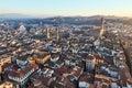 Panoramic view of Florence at sunset. Royalty Free Stock Photo