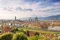 Panoramic view of Florence at sunset Royalty Free Stock Photo