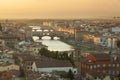 Panoramic view of Florence at sunset, Italy Royalty Free Stock Photo