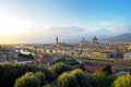 Panoramic view of Florence before sunset Royalty Free Stock Photo