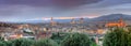 Panoramic view of Florence at sunset from Piazzale Michelangelo, Italy Royalty Free Stock Photo