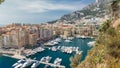 Panoramic view of Fontvieille timelapse - new district of Monaco.