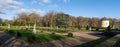 Panoramic view of the Formal Garden of the Chateau de Breteuil - France