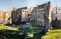 Panoramic view on foro di Nerva in Rome, Italy Royalty Free Stock Photo