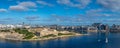Panoramic view of Fort Manoel and Sliema from Valletta, Malta Royalty Free Stock Photo
