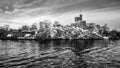 scenic view of fortress in the archipelago in Stockholm Sweden