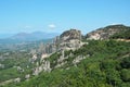 Panoramic view of four holy monasteries of Meteora