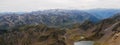 Panoramic view of the Franco-Spanish Pyrenees seen from the Pic du Midi Royalty Free Stock Photo