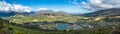 Panoramic view of Franschhoek Valley, wine growing region in South Africa