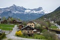 Panoramic view of french Alps and Saint-Gervais-les-Bains Royalty Free Stock Photo