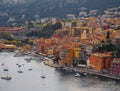 Panoramic view of French Riviera near town of Villefranche-sur-Mer, Menton, Monaco Monte Carlo,CÃÂ´te d`Azur,French Riviera,France Royalty Free Stock Photo