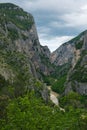 View of Furlo gorge in the marche region in the spring season