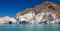 Panoramic view of Fyropotamos village, Milos island, Cyclades, Greece.