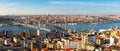 Golden Horn bay with metro bridge and Ataturk Bridge in Istanbul